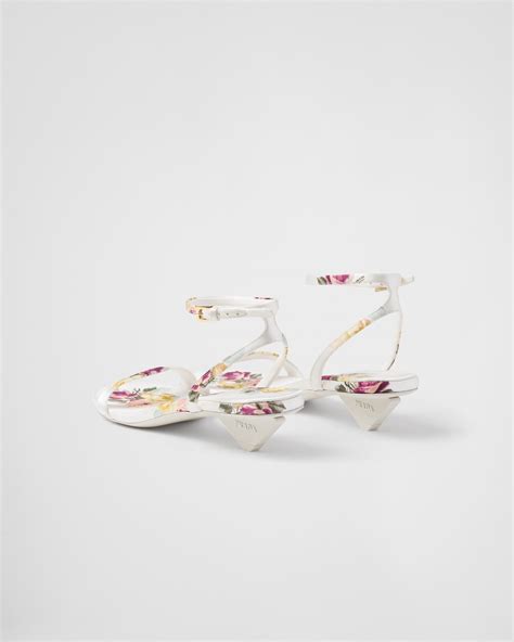 scarponcino estivo prada|Albino White Satin Sandals .